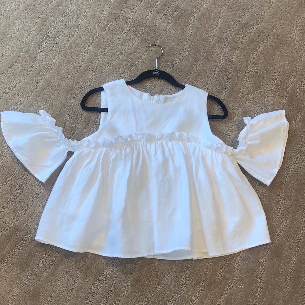 J.O.A. Layered Ruffle Cold Shoulder Top - Picture 8 of 12